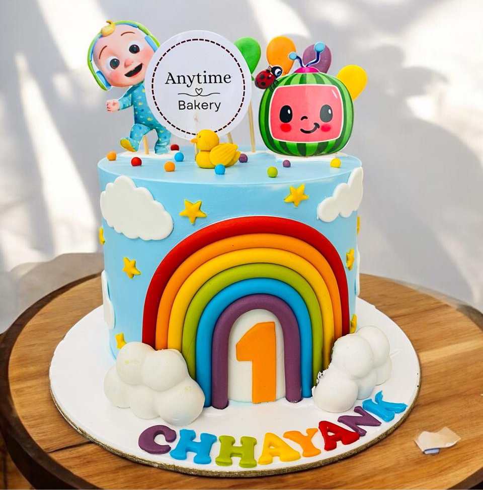 Cocomelon Rainbow Cake