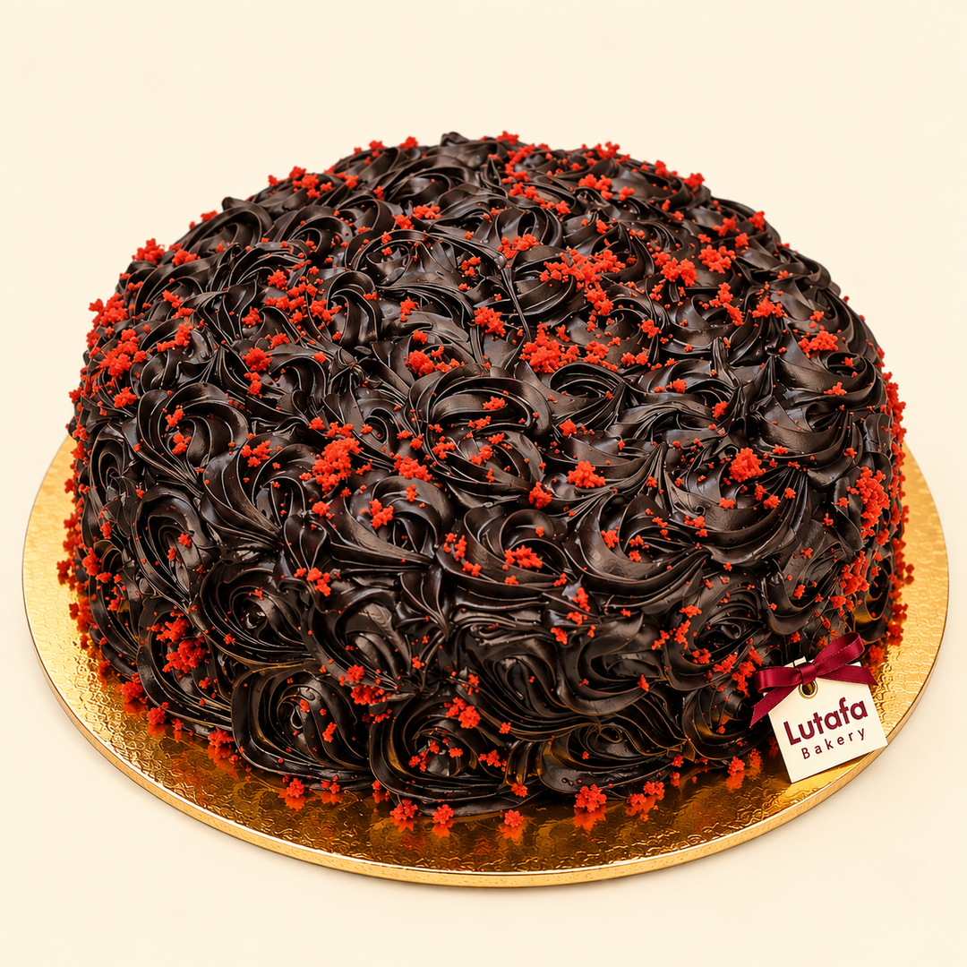 Rich Truffle Rosette Cake