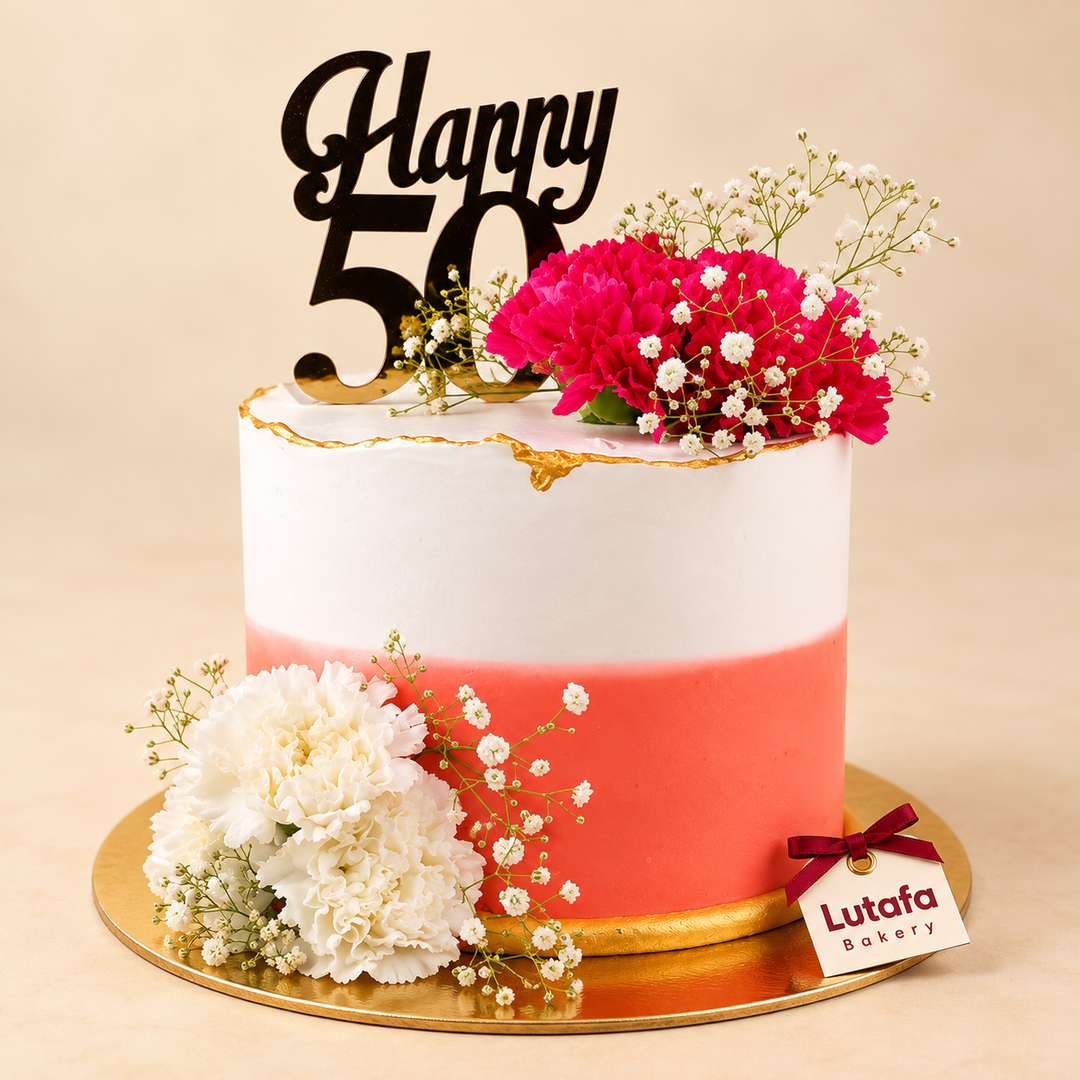Real Exotic Flowers Cake