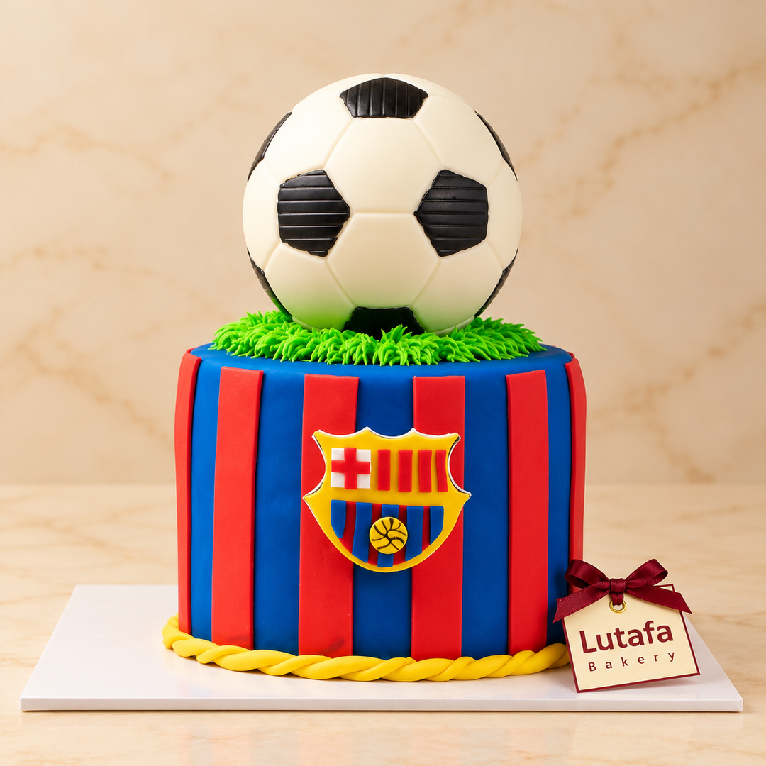 Custom Football Fondant Cake