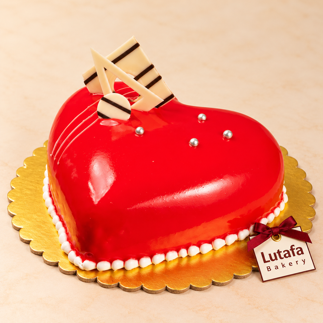 Sprinkle Heart Shape Strawberry Cake