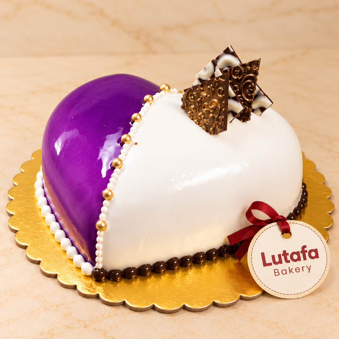 Blueberry Heart Shape Cake