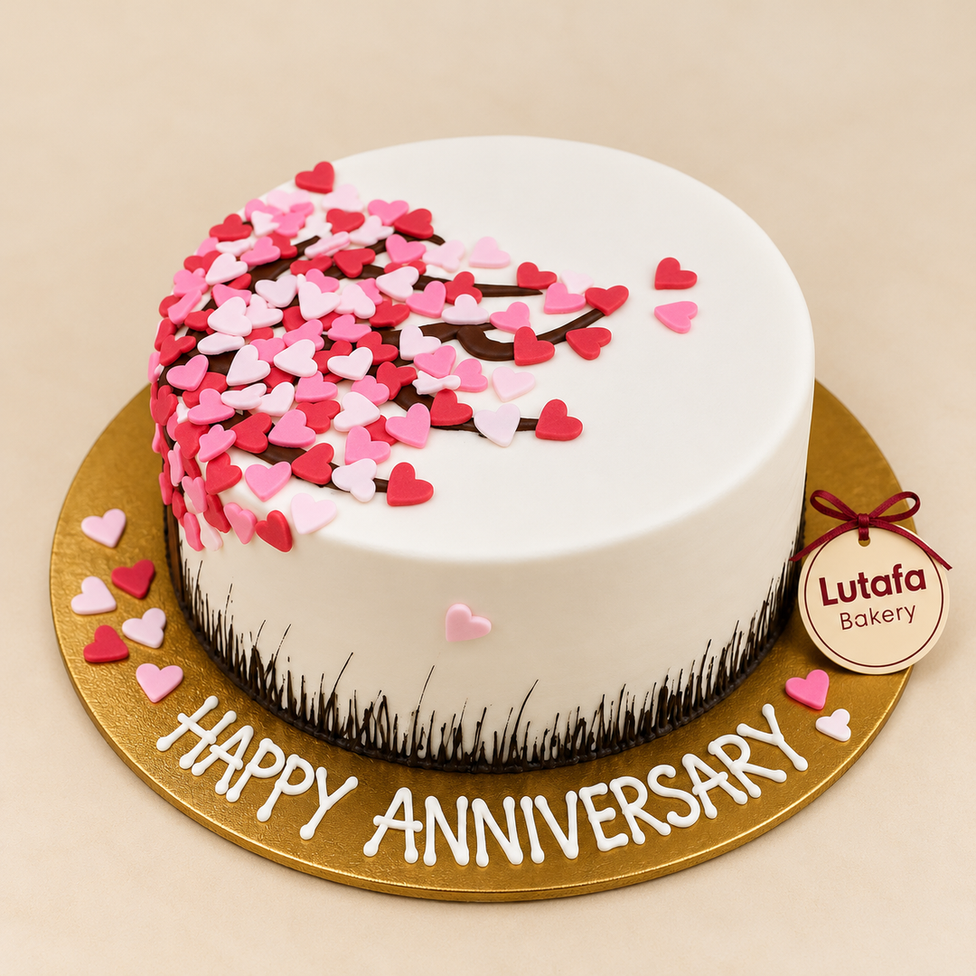 Little Heart Anniversary Cake