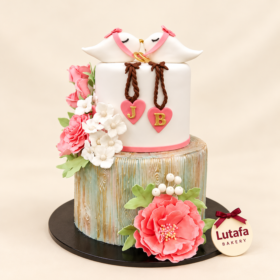 Lovely Birds Engagement Cake