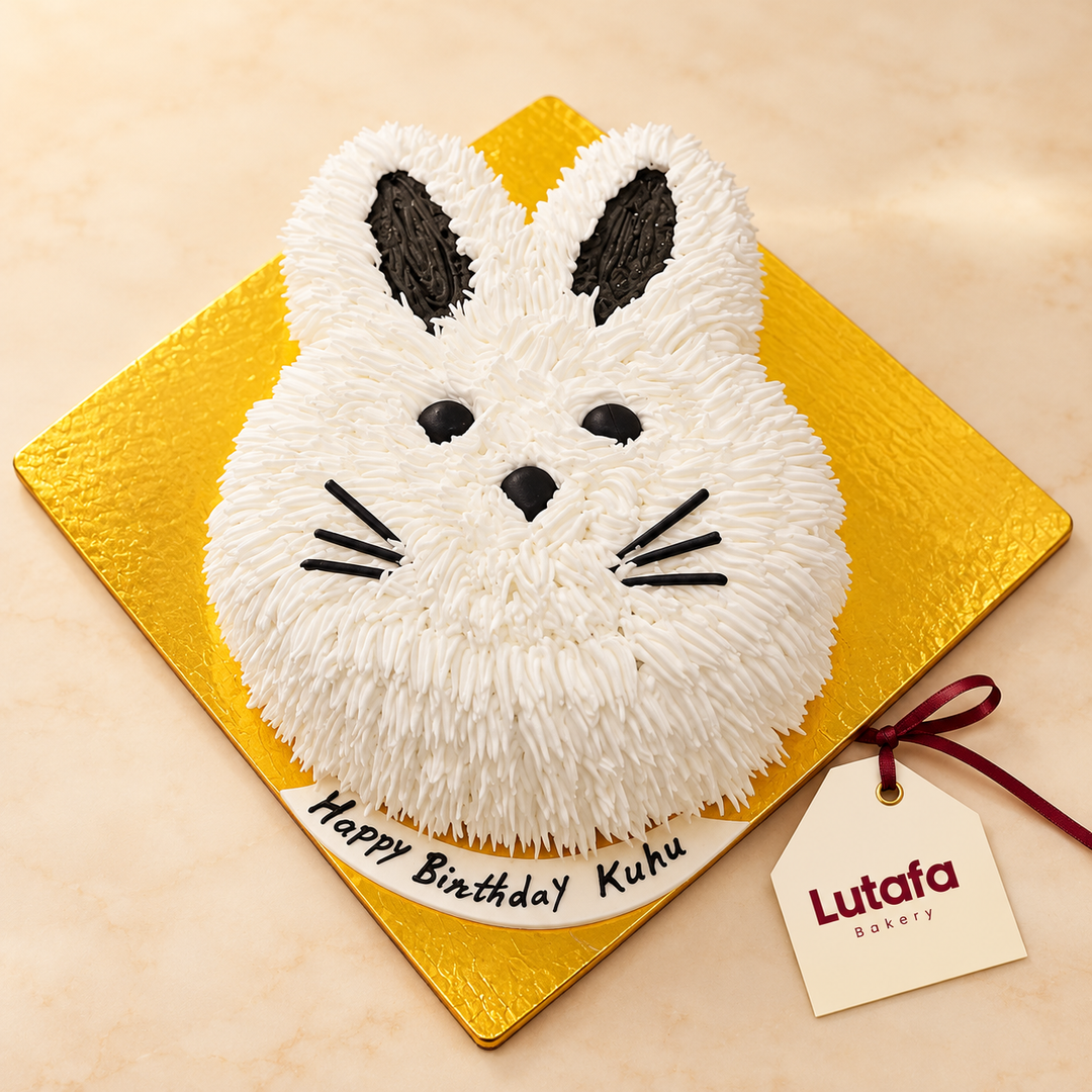 White Bunny Birthday Cake