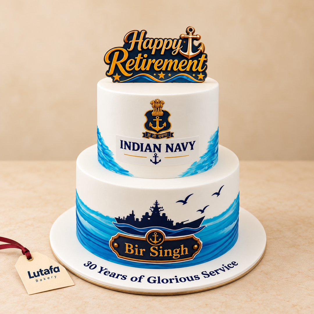 Indian Navy Retirement Cake