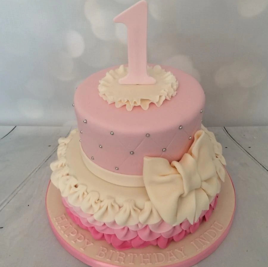 First Birthday Cakes Two Tiers