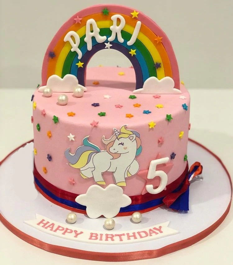 Rainbow Unicorn Cake