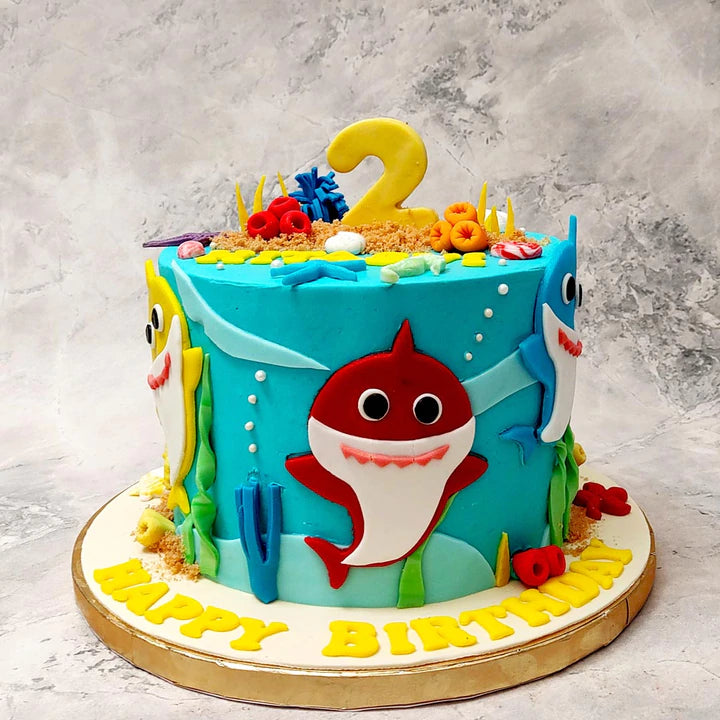 Baby Shark Themed Cake