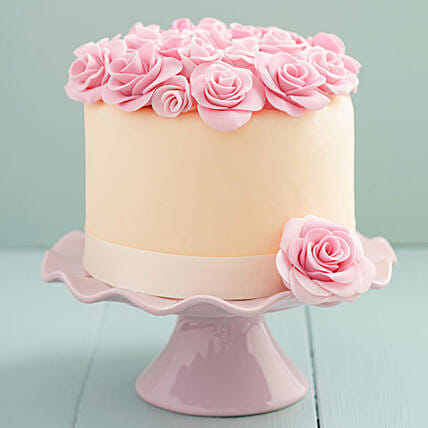 Decadent Floral Fondant Cake